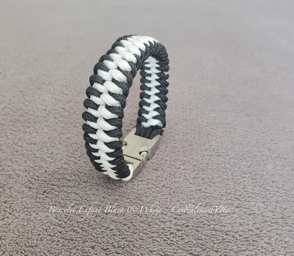 Bracelet enfant black et white cordialementvo tre 1