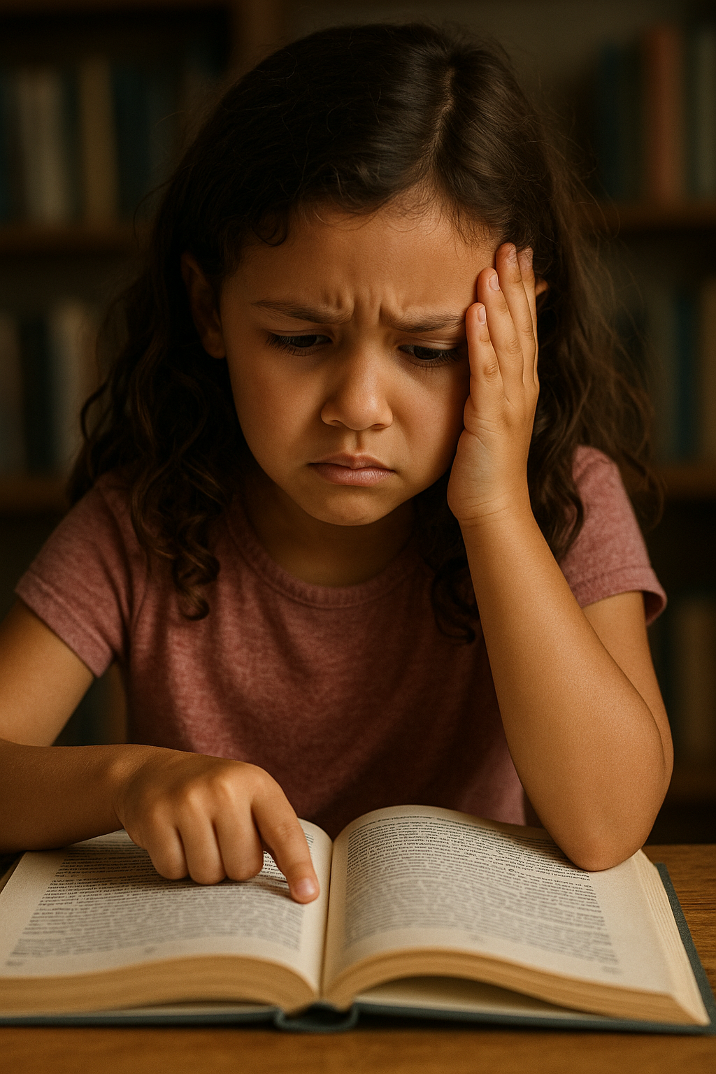 Fillette brune triste réflexe archaique