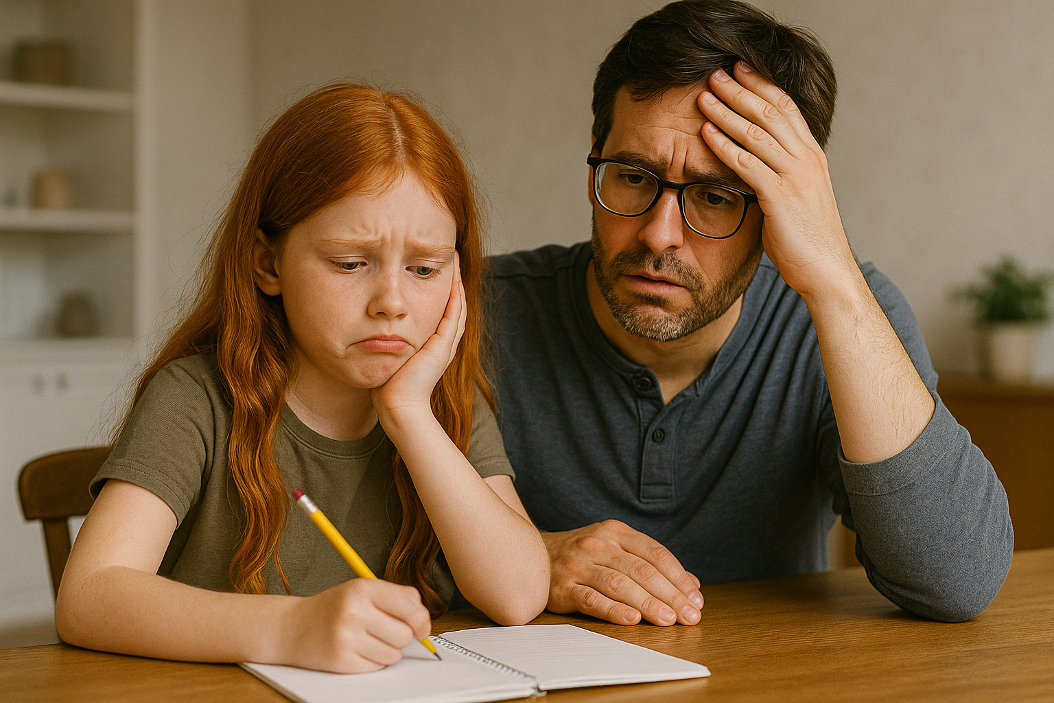 Papa fille en difficulte s